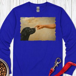 God Creates Black Labrador Long Sleeve Shirt Gift For Dog Lover