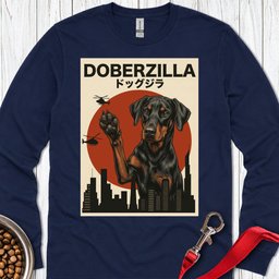 Doberzilla Doberman Long Sleeve Shirt Gift For Dog Lover