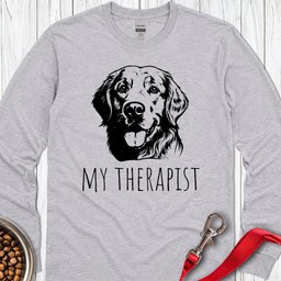 Golden Retriever My Therapist Long Sleeve Shirt Gift For Dog Lover