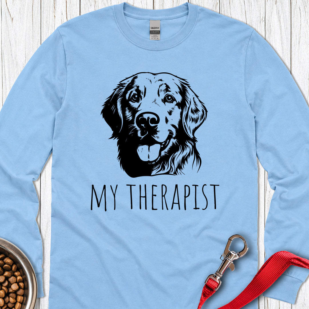 Golden Retriever My Therapist Long Sleeve Shirt Gift For Dog Lover