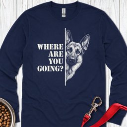 German Shepherd Following Long Sleeve Shirt Gift For Dog Lover