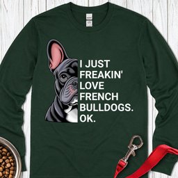 French Bulldog Love Long Sleeve Shirt Gift For Dog Lover