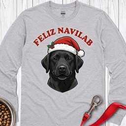 Feliz Navilab Black Lab Long Sleeve Shirt Gift For Dog Lover
