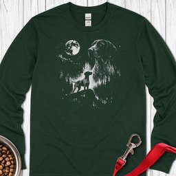 German Shorthaired Pointer Moon Long Sleeve Shirt Gift For Dog Lover