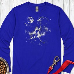 German Shorthaired Pointer Moon Long Sleeve Shirt Gift For Dog Lover
