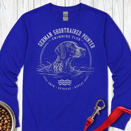 German Shorthaired Pointer Swimming Club Long Sleeve Shirt Gift For Dog Lover