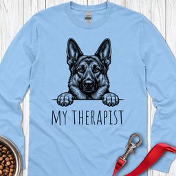 German Shepherd Theraphist Long Sleeve Shirt Gift For Dog Lover