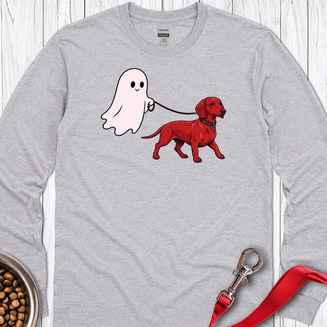 Dachshund Ghost Walk Long Sleeve Shirt Gift For Dog Lover