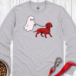 Dachshund Ghost Walk Long Sleeve Shirt Gift For Dog Lover