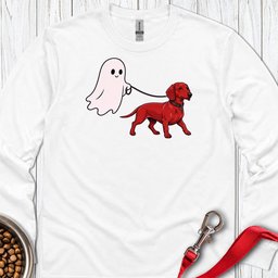 Dachshund Ghost Walk Long Sleeve Shirt Gift For Dog Lover