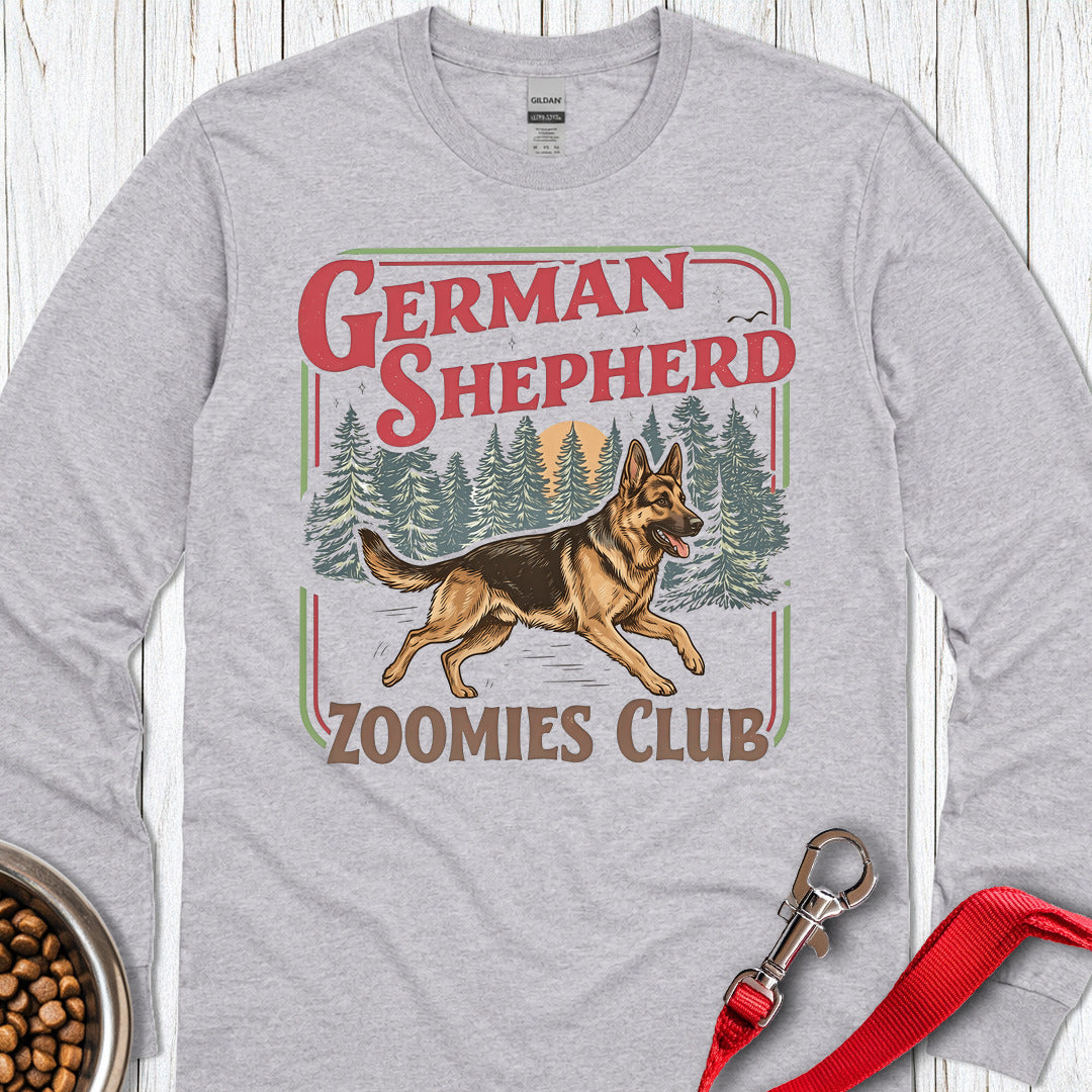 German Shepherd Zoomies Long Sleeve Shirt Gift For Dog Lover