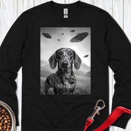 Dachshund Ufo Long Sleeve Shirt Gift For Dog Lover