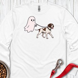 English Pointer Ghost Walk Long Sleeve Shirt Gift For Dog Lover