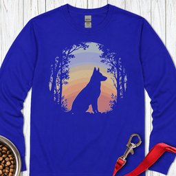 German Shepherd Nature Long Sleeve Shirt Gift For Dog Lover