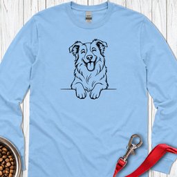 Happy Border Collie Long Sleeve Shirt Gift For Dog Lover