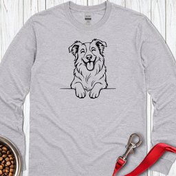Happy Border Collie Long Sleeve Shirt Gift For Dog Lover