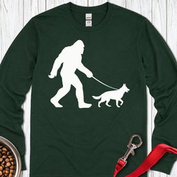 German Shepherd Bigfoot Long Sleeve Shirt Gift For Dog Lover