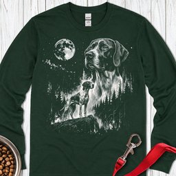 English Pointer Moonlight Long Sleeve Shirt Gift For Dog Lover