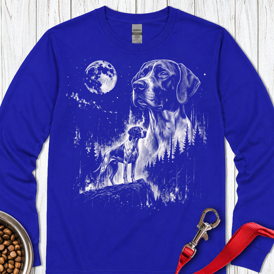 English Pointer Moonlight Long Sleeve Shirt Gift For Dog Lover