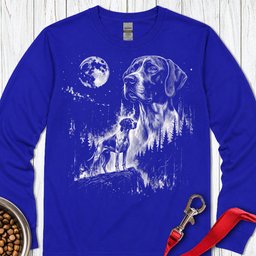 English Pointer Moonlight Long Sleeve Shirt Gift For Dog Lover