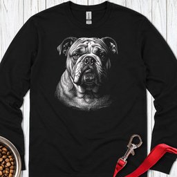 English Bulldog Engraved Long Sleeve Shirt Gift For Dog Lover