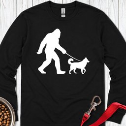 Husky Bigfoot Long Sleeve Shirt Gift For Dog Lover