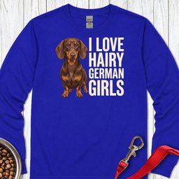 Dachshund Hairy German Girls Chocolate And Tan Long Sleeve Shirt Gift For Dog Lover