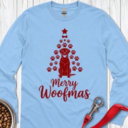 Labrador Merry Woofmas Christmas Long Sleeve Shirt Gift For Dog Lover
