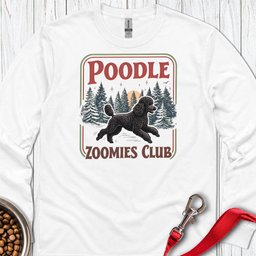 Standard Poodle Zoomies Club Black Long Sleeve Shirt Gift For Dog Lover