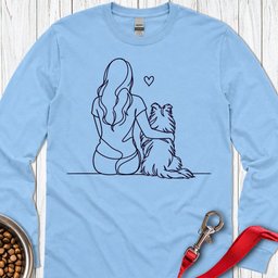 Shetland Sheepdog Hug Long Sleeve Shirt Gift For Dog Lover