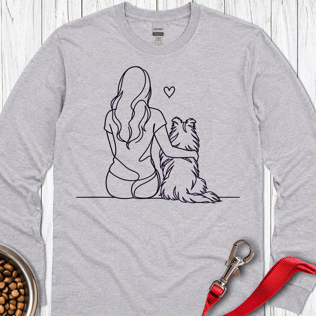 Shetland Sheepdog Hug Long Sleeve Shirt Gift For Dog Lover