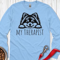Pomeranian My Therapist Long Sleeve Shirt Gift For Dog Lover