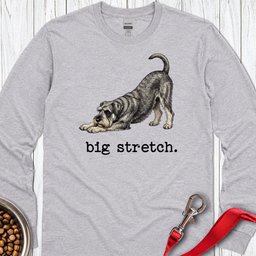 Schnauzer Big Stretch Long Sleeve Shirt Gift For Dog Lover