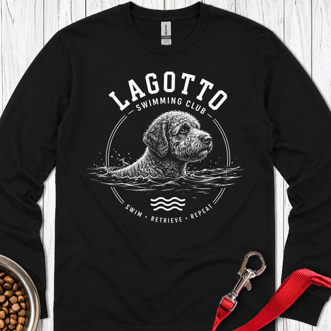 Lagotto Swimming Club Long Sleeve Shirt Gift For Dog Lover