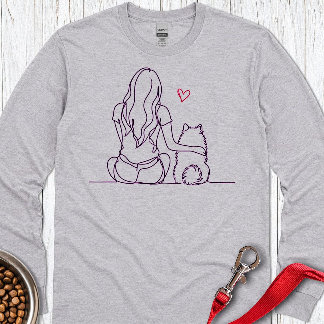 Pomeranian Hug Long Sleeve Shirt Gift For Dog Lover