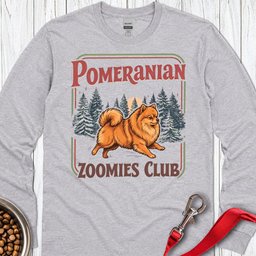 Pomeranian Zoomies Club Long Sleeve Shirt Gift For Dog Lover