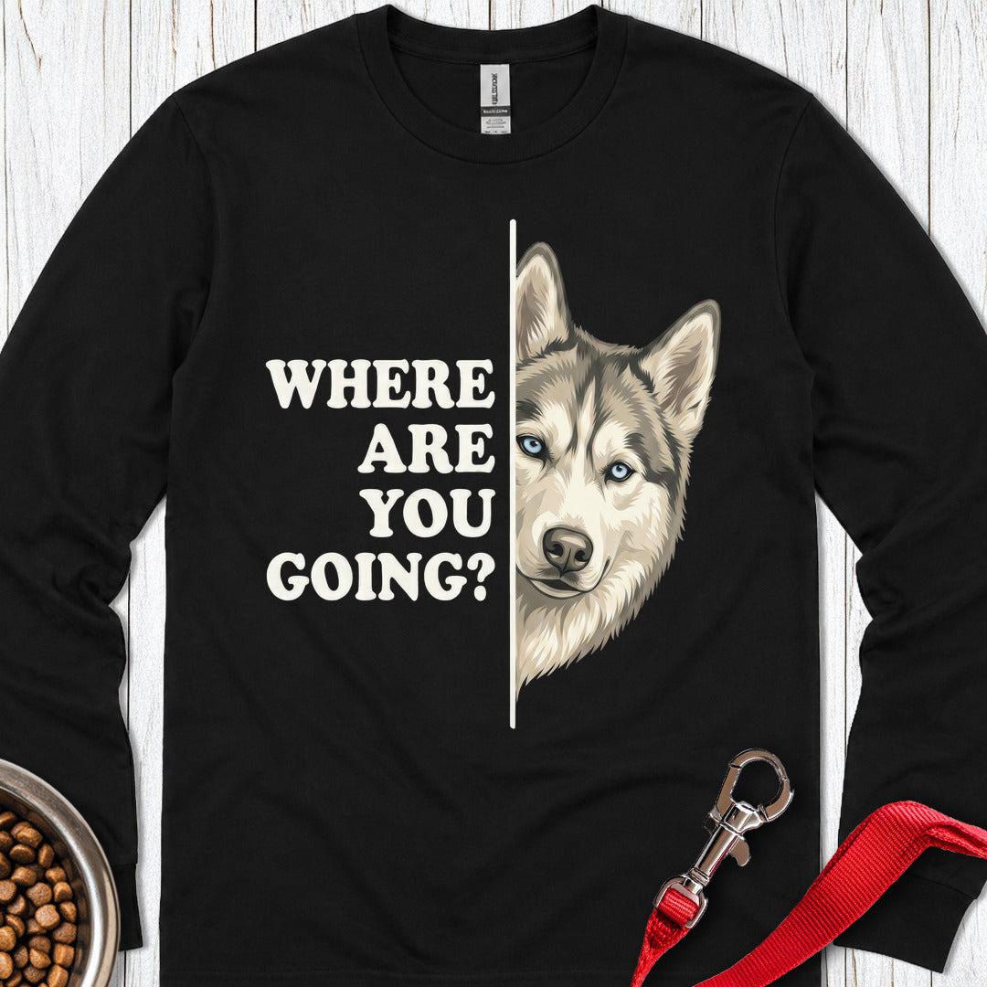 Siberian Husky Alert Long Sleeve Shirt Gift For Dog Lover