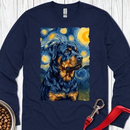 Rottweiler Van Gogh Long Sleeve Shirt Gift For Dog Lover