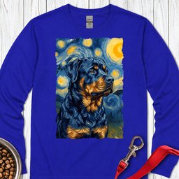 Rottweiler Van Gogh Long Sleeve Shirt Gift For Dog Lover