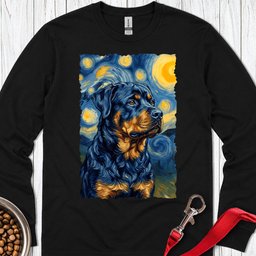 Rottweiler Van Gogh Long Sleeve Shirt Gift For Dog Lover