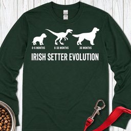 Irish Setter Evolution Long Sleeve Shirt Gift For Dog Lover