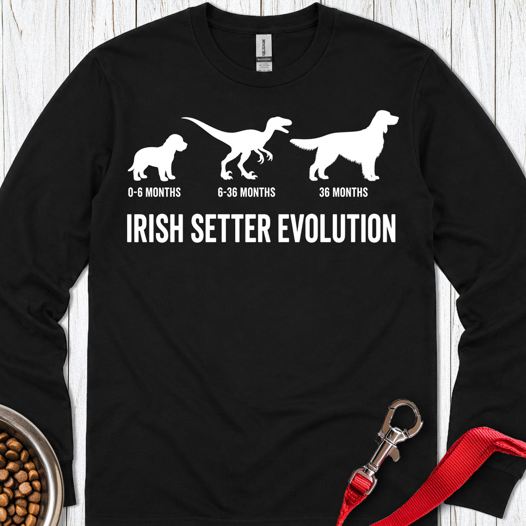 Irish Setter Evolution Long Sleeve Shirt Gift For Dog Lover