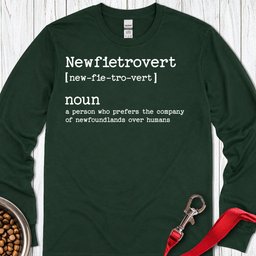 Newfoundland Newfietrovert Long Sleeve Shirt Gift For Dog Lover