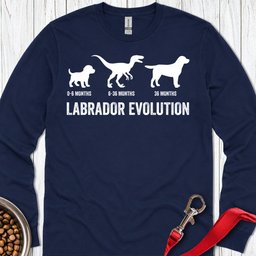 Labrador Evolution Long Sleeve Shirt Gift For Dog Lover