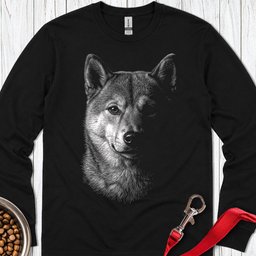 Shiba Inu Engraved Long Sleeve Shirt Gift For Dog Lover