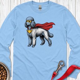 Standard Poodle Superhero Long Sleeve Shirt Gift For Dog Lover