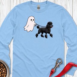 Standard Poodle Ghost Walk 2 Long Sleeve Shirt Gift For Dog Lover