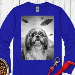 Shih Tzu Ufo Long Sleeve Shirt Gift For Dog Lover