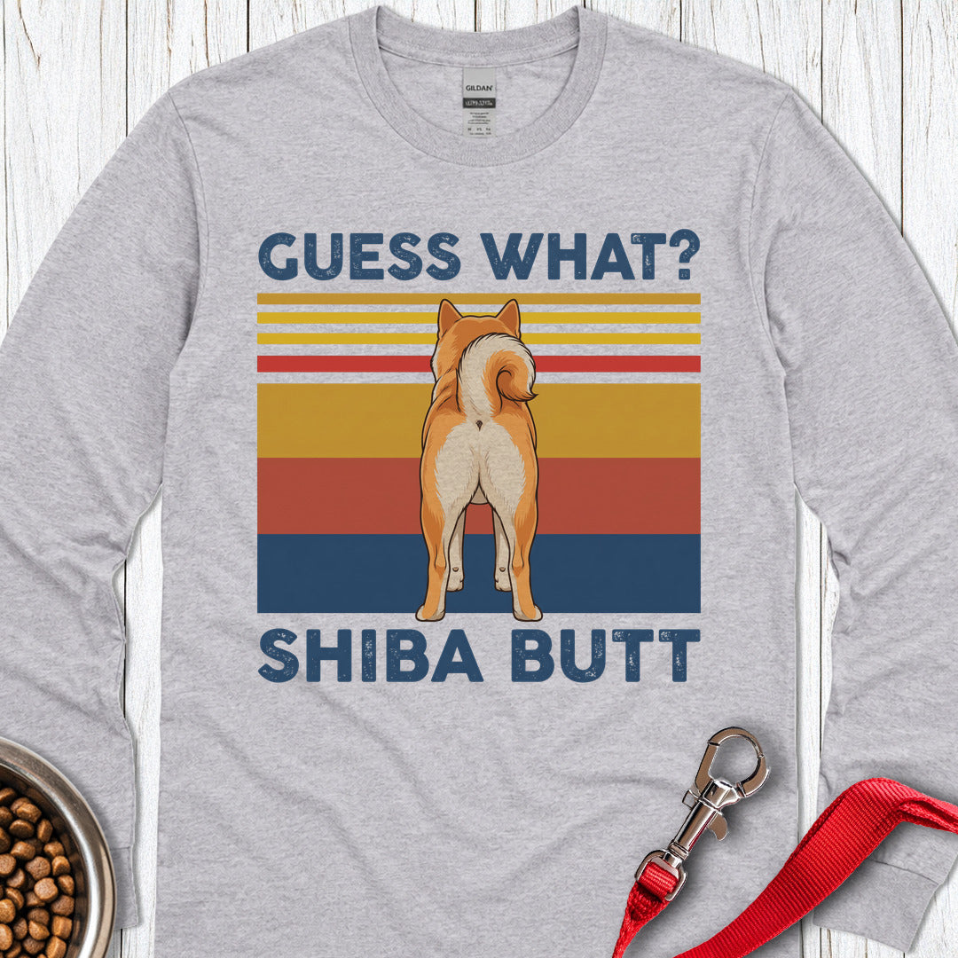 Shiba Butt Long Sleeve Shirt Gift For Dog Lover