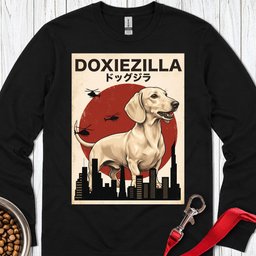 Dachshund Doxiezilla Cream Long Sleeve Shirt Gift For Dog Lover